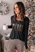 Merry Leopard Print Long Sleeve High Waist Lounge Set